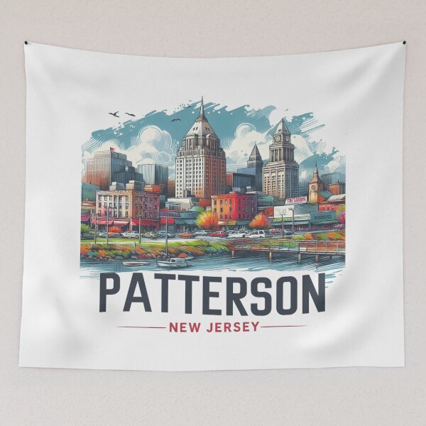 Item preview, Patterson New Jersey Watercolor Illustration designed and sold by PaintMeWorld.
