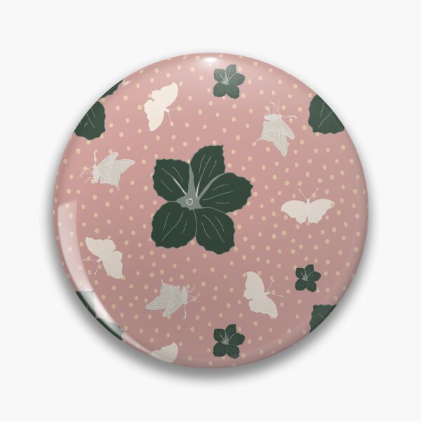 Item preview, Festive Christmas flower and butterflies - pink green designed and sold by SerahO.