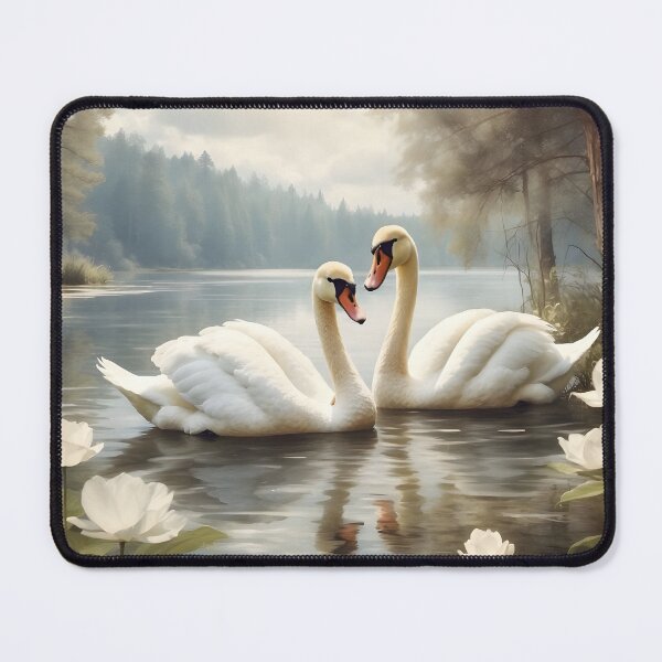 Item preview, Couple of swans in lake landscape view designed and sold by Jayjaynaenae.