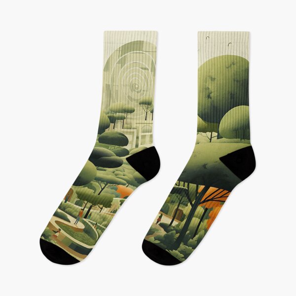 Item preview, Green Pulsations: The Subtle Energy of Urban Parks Through Digital Art designed and sold by Artedig.