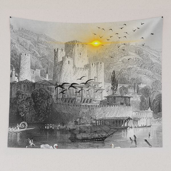 Item preview, Sun Setting on a Castle in Asia designed and sold by tomorrowsart.