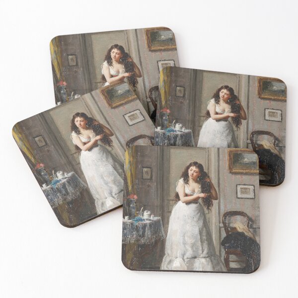 Item preview, At her Toilette (19th century) - Victor Gabriel Gilbert designed and sold by SALON DES ARTS.