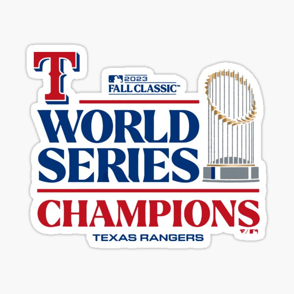 Texas Rangers World Series Champions 2023 Logo MLB Baseball Die-Cut STICKER