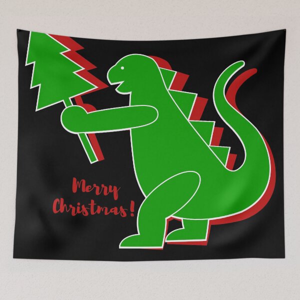 Item preview, Godzilla holding a christmas tree  Come join the celebration christmas party designed and sold by attakorn.