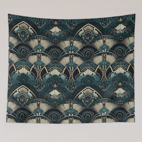 Item preview, Blue art deco designed and sold by OtterFactory.