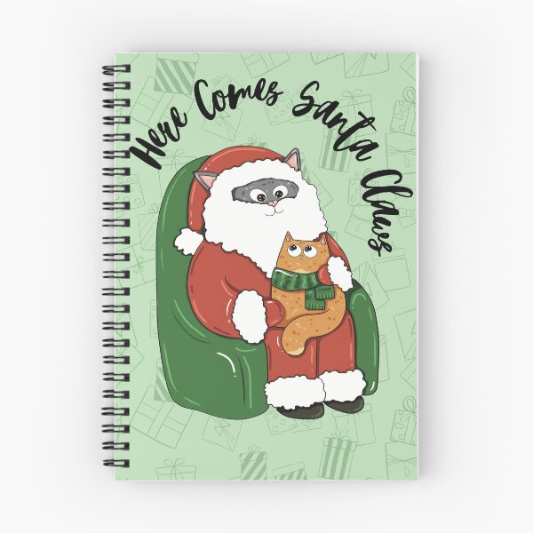 Item preview, Here Comes Santa Claws Cat Print designed and sold by Julia Sol.
