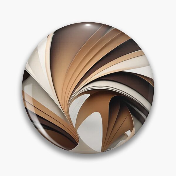 Item preview, Monochrome Brown Dynamic Abstract Lines Art designed and sold by PaintbrushPlace.