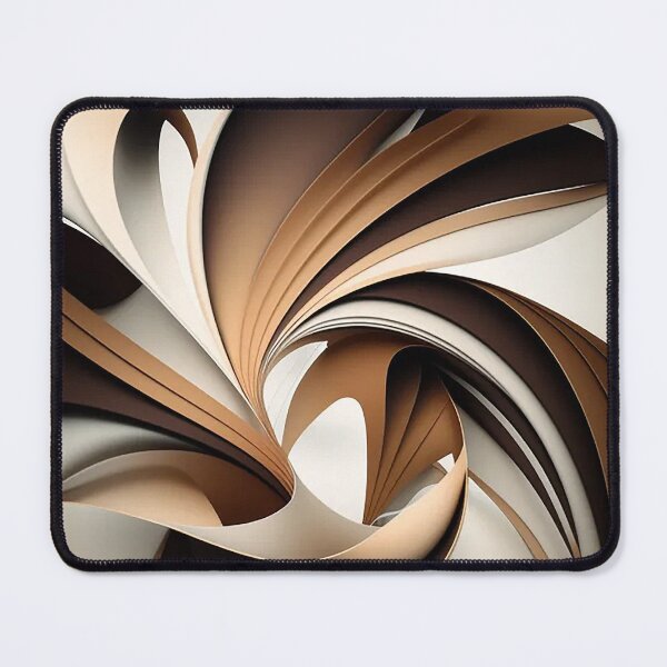 Item preview, Monochrome Brown Dynamic Abstract Lines Art designed and sold by PaintbrushPlace.
