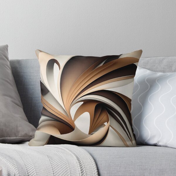 Item preview, Monochrome Brown Dynamic Abstract Lines Art designed and sold by PaintbrushPlace.