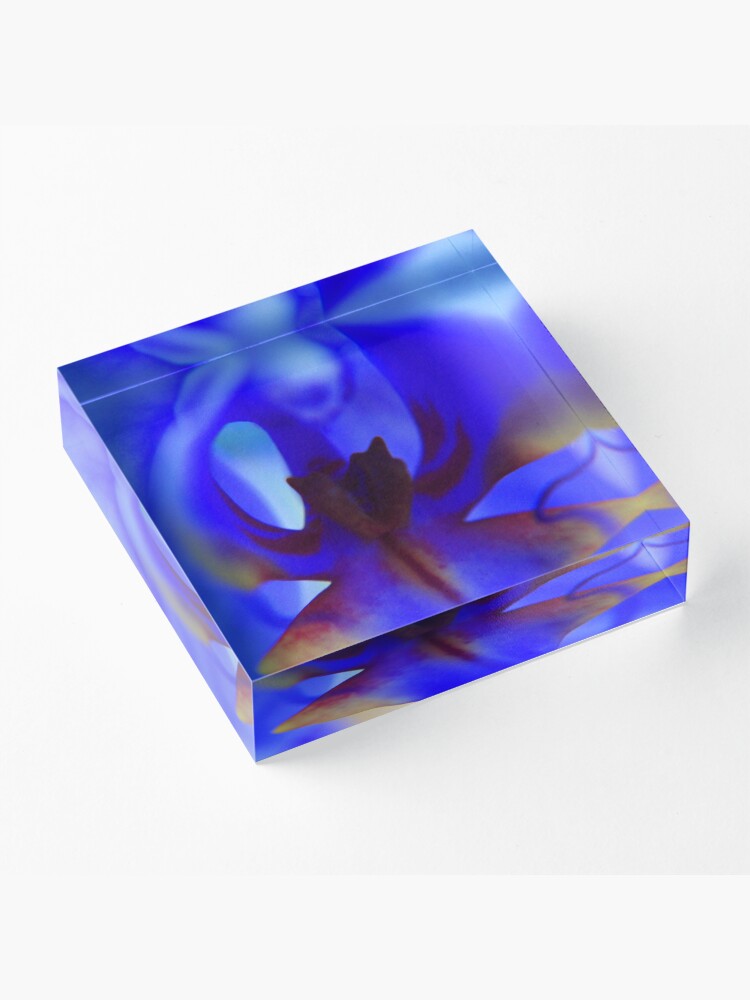 Alternate view of Blue Orchid Acrylic Block