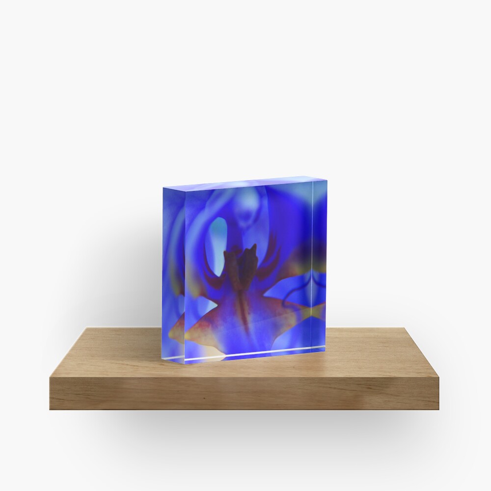 Blue Orchid Acrylic Block
