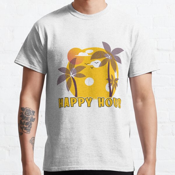 Item preview, Pickleball Lover HAPPY HOUR Funny Huge Sunset Palm Tree designed and sold by StreetFooD.