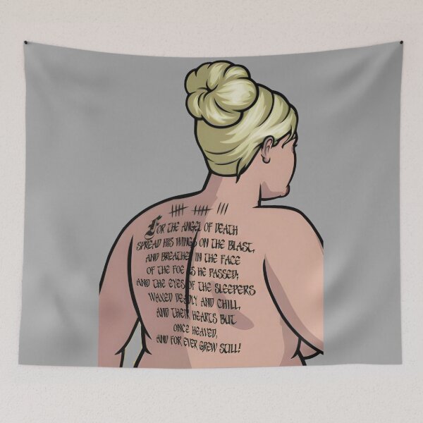 Item preview, HD - Back Tattoo Pam Poovey - ARCHER designed and sold by Adeel Mushtaq.