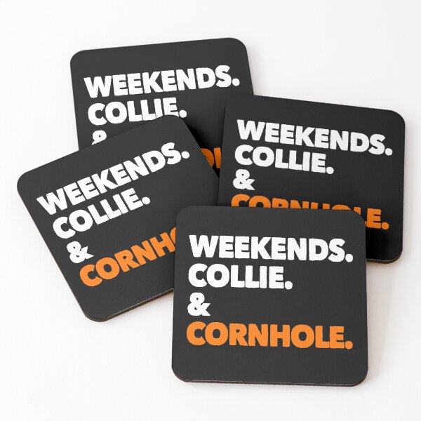 Item preview, Weekends Collie and Cornhole Funny Dog Gift  designed and sold by Guarddogdrive.