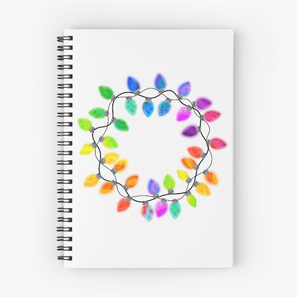 Item preview, Circle of colorful glowing christmas light watercolor designed and sold by Rosamint.