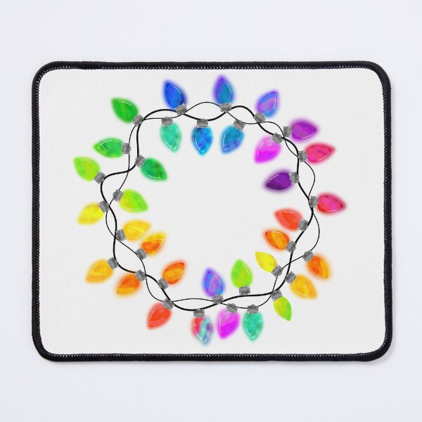 Item preview, Circle of colorful glowing christmas light watercolor designed and sold by Rosamint.