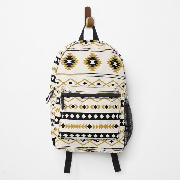 Item preview, Aztec Gold Black Cream Mixed Motifs Pattern designed and sold by NataliePaskell.