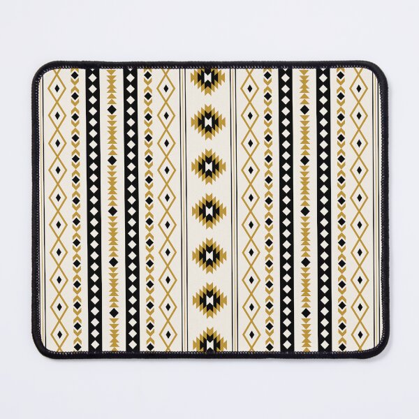 Item preview, Aztec Gold Black Cream Mixed Motifs Pattern designed and sold by NataliePaskell.