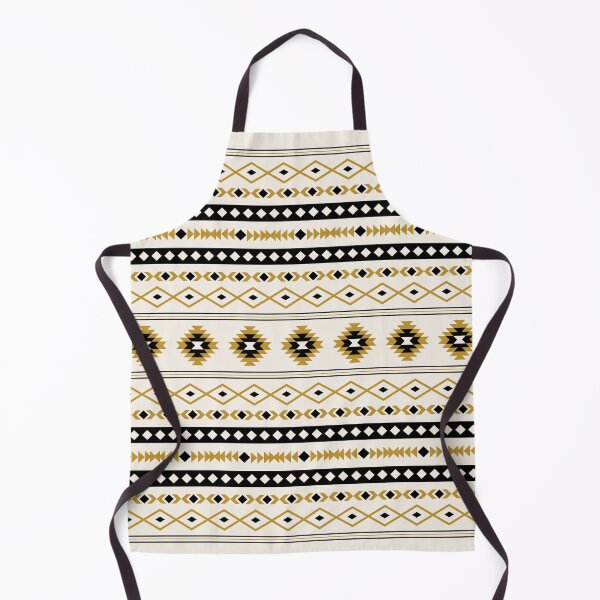 Item preview, Aztec Gold Black Cream Mixed Motifs Pattern designed and sold by NataliePaskell.