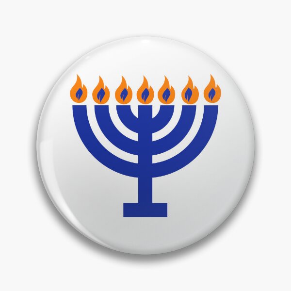 Item preview, Blue temple menorah  designed and sold by Rachel the Artist .