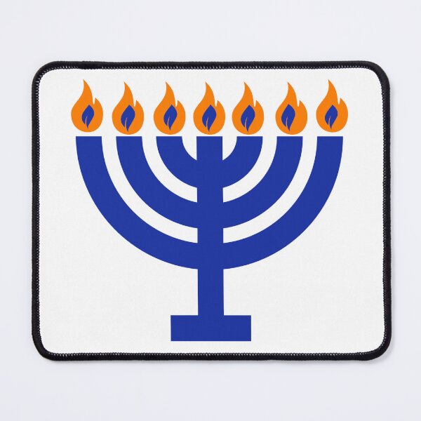 Item preview, Blue temple menorah  designed and sold by Rachel the Artist .