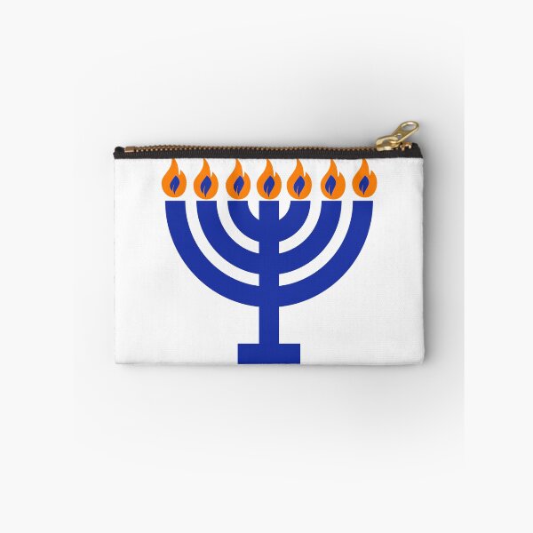 Item preview, Blue temple menorah  designed and sold by Rachel the Artist .