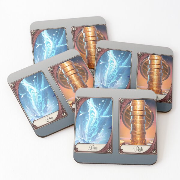 Item preview, Pain and Rich Tarot Cards designed and sold by Meraki Goya.
