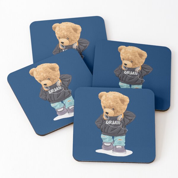 Item preview, Fashionable teddy bear illustration with headphones designed and sold by Bhonard 21.