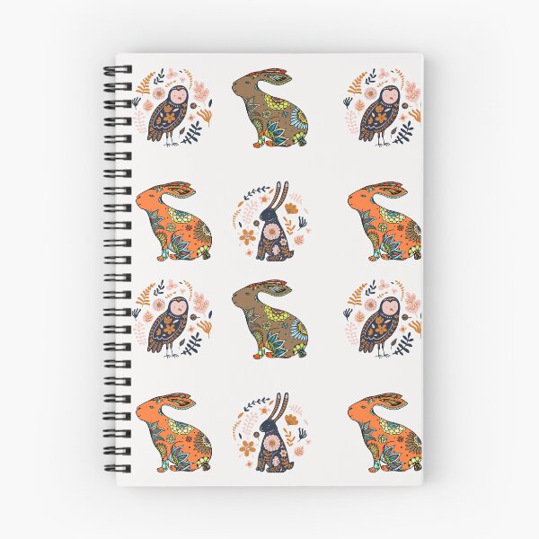 Item preview, owl and rabbits painted with abstract art designed and sold by huape.