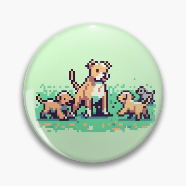 Item preview, Pitbull with Puppies designed and sold by janarspixels.