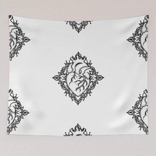 Item preview, logo image art graphics graffiti black and white line 3D heart designed and sold by gulka8.