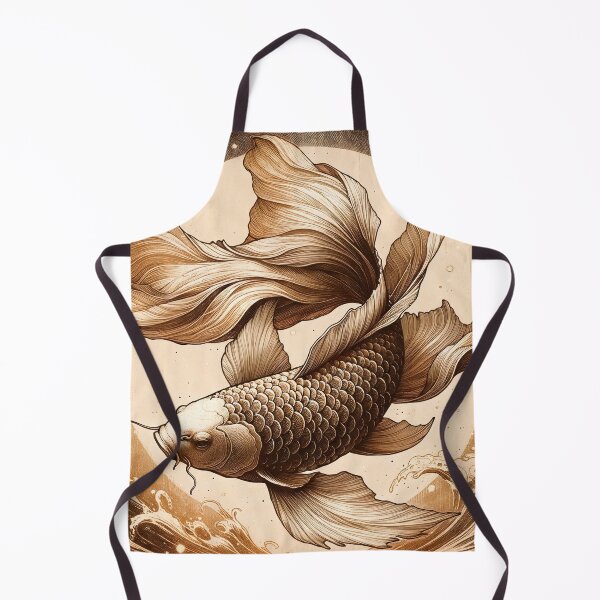 Item preview, Moonlit Koi Dance in Sepia Tones designed and sold by PictorialWhimsy.