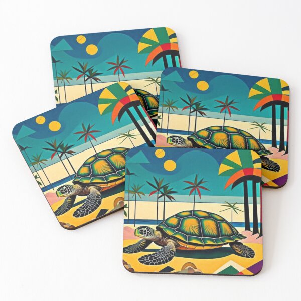 Item preview, Turtle on beach under Palm trees designed and sold by George Hutton Hunter.