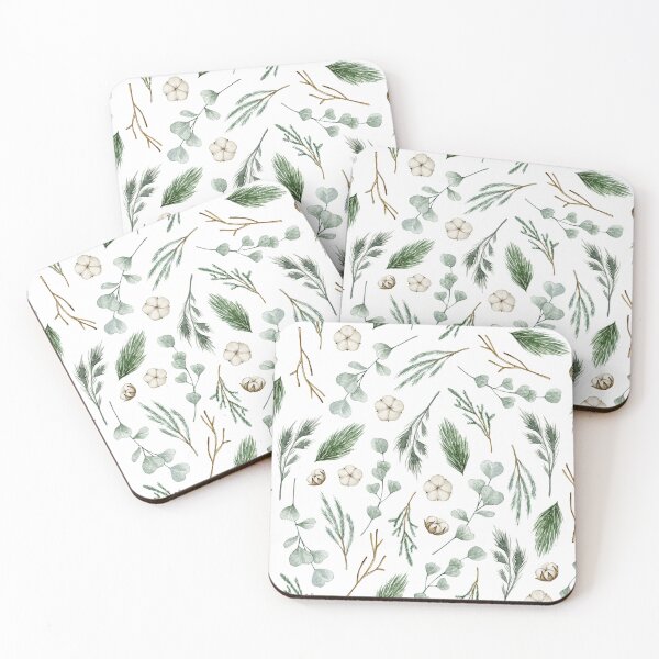 Item preview, Green Christmas Leaves and Pine Branches  designed and sold by ArDecoS.