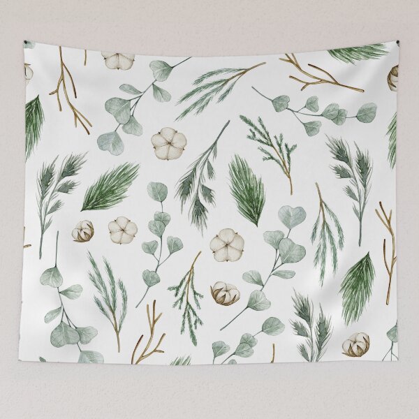 Item preview, Green Christmas Leaves and Pine Branches  designed and sold by ArDecoS.