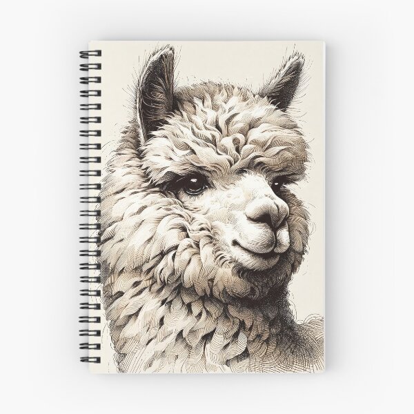 Item preview, Dreamy Alpaca in Warm Sepia Tones designed and sold by PictorialWhimsy.