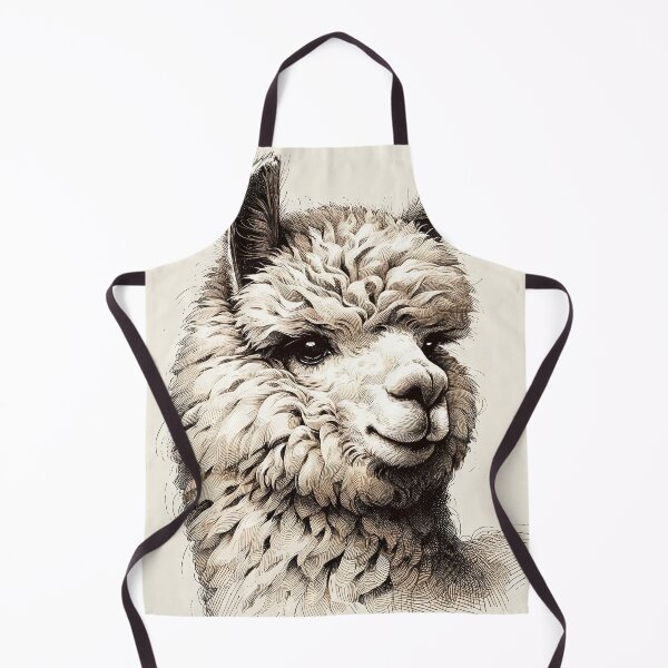 Item preview, Dreamy Alpaca in Warm Sepia Tones designed and sold by PictorialWhimsy.