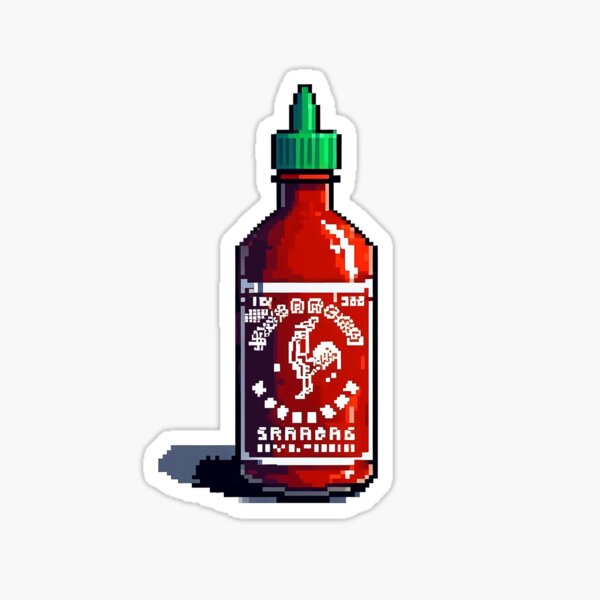 Item preview, Spicy Siracha Pixel Art designed and sold by QuickSticker.