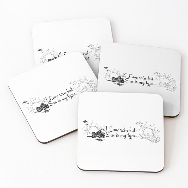 Item preview, love rain but sun is my type line art designed and sold by Taloory.