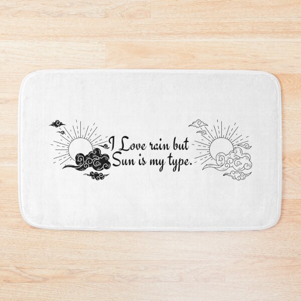 Item preview, love rain but sun is my type line art designed and sold by Taloory.