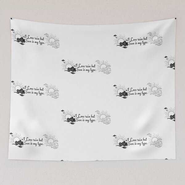 Item preview, love rain but sun is my type line art designed and sold by Taloory.