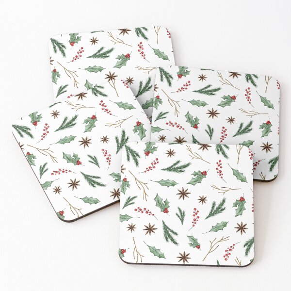 Item preview, Green Christmas Leaves and Pine Branches  designed and sold by ArDecoS.