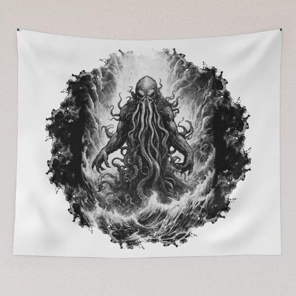 Item preview, Cthulhu Rising from the Depths No.7 designed and sold by LastHighwayTees.