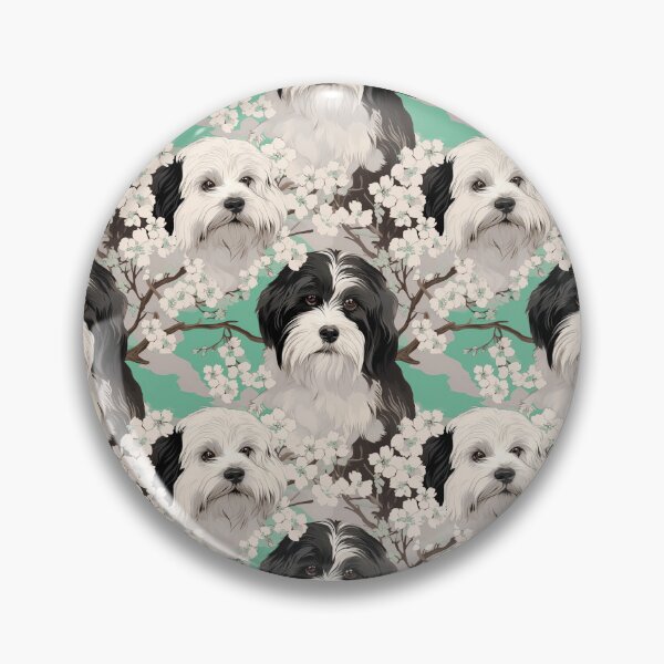 Item preview, tibetan terrier blossom  designed and sold by Alessandro Remo Mazzoni Remotextiles.