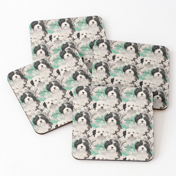 Item preview, tibetan terrier blossom  designed and sold by Alessandro Remo Mazzoni Remotextiles.