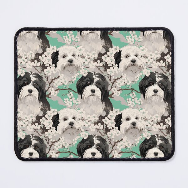 Item preview, tibetan terrier blossom designed and sold by Alessandro Remo Mazzoni Remotextiles.