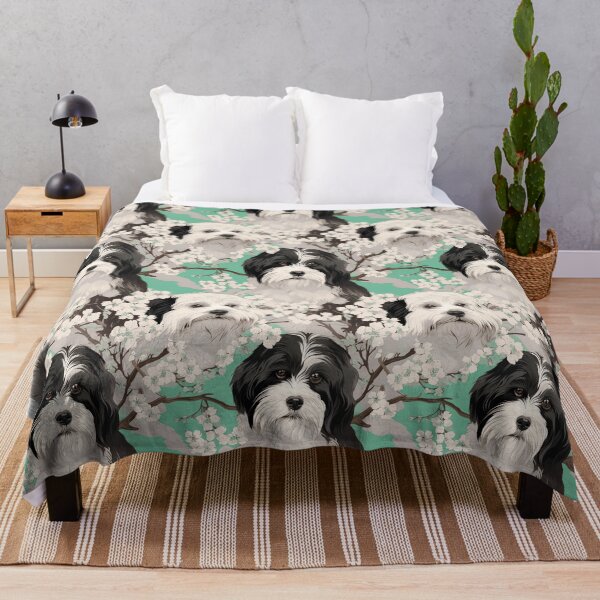 Item preview, tibetan terrier blossom designed and sold by Alessandro Remo Mazzoni Remotextiles.