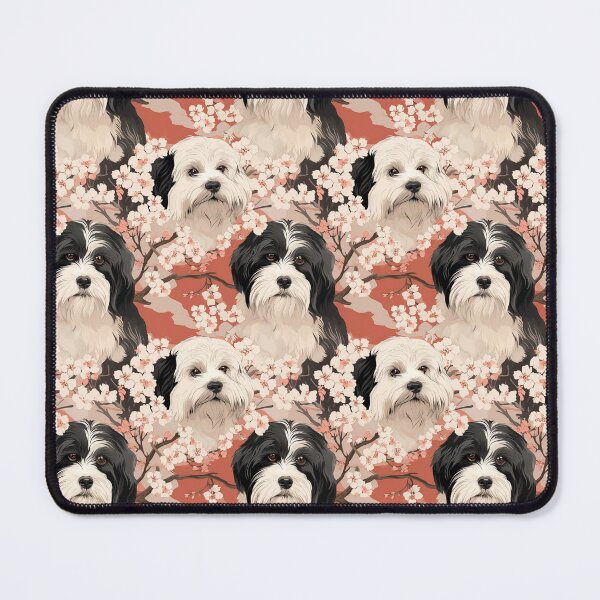 Item preview, Copy of tibetan terrier blossom pink designed and sold by Alessandro Remo Mazzoni Remotextiles.