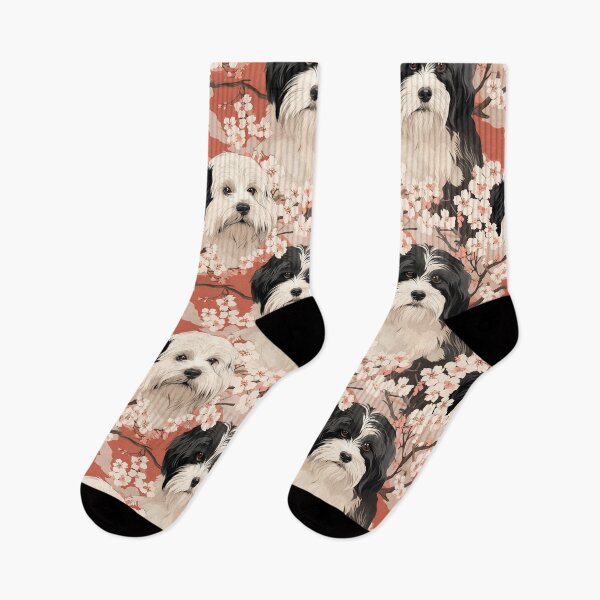 Item preview, Copy of tibetan terrier blossom pink designed and sold by Alessandro Remo Mazzoni Remotextiles.