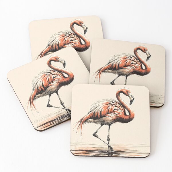 Item preview, Flamingo's Graceful Waterside Poise designed and sold by PictorialWhimsy.